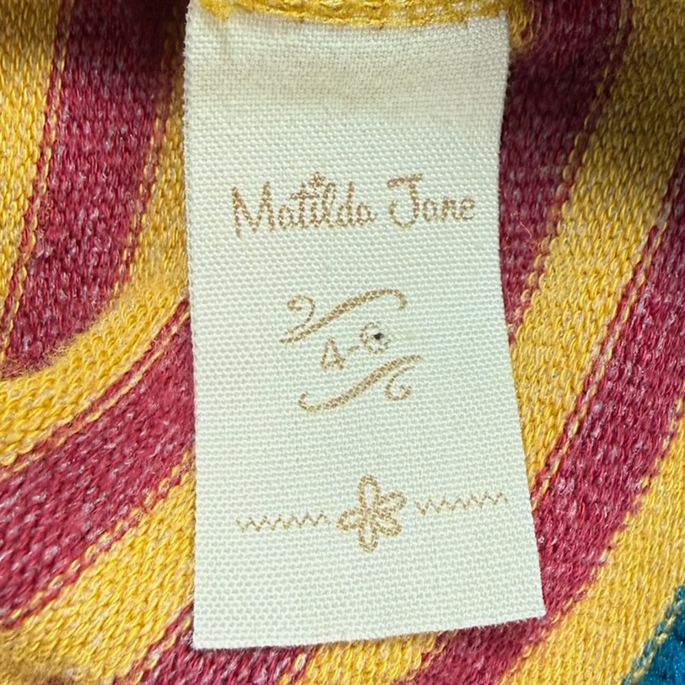 MATILDA JANE Girls' "Choose Your Own Path" Fall Floral Foliage Knit Tights 4-6 - Picture 9 of 10